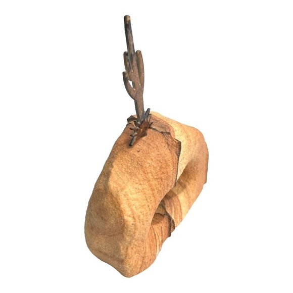 Sandstone Rock Art with Cactus plant - Picture 3 of 8